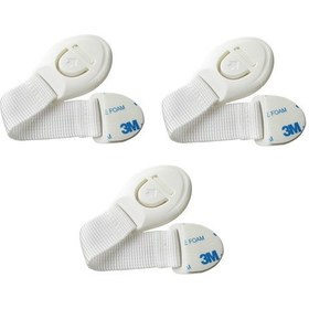 Resim Bebek Çocuk Güvenlik Dolap Çekmece Kilidi Güvenlik Seti-(Bez Kilit-3 Adet) Çok Renkli 