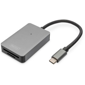 Resim Genel Markalar USB-C Kart Okuyucusu, 2 Port UHS-II SD4.0, TF4.0, 300Mb/sDigitus USB-C Card Reader, 2 Port U 