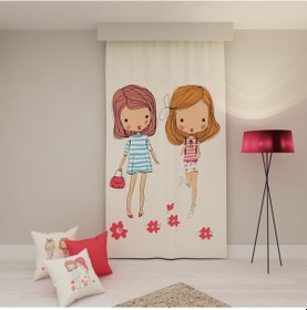 Resim PAREDORA İki Cici Kız Tek Kanat Fon Perde 