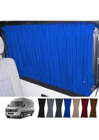 Resim Pandami Volkswagen Crafter 1.nesil Uzun Şase 2006-2016 Uyumlu Mavi Raylı Oto Perde Takımı 