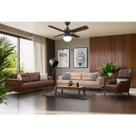 Resim Fancium DKF-401 Kahverengi Aydınlatmalı Tavan Vantilatörü 