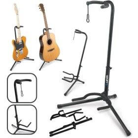 Resim Larkin GS10 Üst Kalite Kilitli Enstrüman Saz Bağlama Gitar Standı Ayaklığı Sehpası 