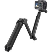 Resim Sones 3 Yönlü Monopod + Tripod + Tutma Yeri Süper Taşınabilir Sihirli Montajlı Selfie Çubuğu Gopro Hero12 Siyah / Hero11 /10 /9 /8 /7 /6 /5, Insta360 Ace / Ace Pro, Djı Osmo Action 4 Ve Diğer Aksiyon Kameraları İçin, Uzatma Uzunluğu: 20-62 Cm 