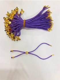 Resim LİVZA BİJUTERİ Asansörlü İp Mor Renk Kullanıma Hazır Asansör İpi 25 Adet 