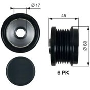 Resim GATES ALTERNATOR KASNAGI (43,5MM) CMAX FIESTA VI FOCUS III KUGA II TRANSIT CONNECT COURIER 1.5 1.6 2.0TDCI 