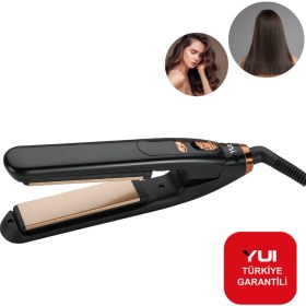 Resim Yui KB2006 Seramik Plaka Led Ekran Mini Saç Düzleştirici ve Şekillendirici Maşa(Yui Türkiye Garantili) 