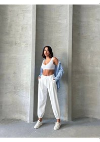 Resim Kazax Şalvar Pantolon Beyaz 