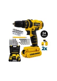 Resim Branzeg Full Setli 24v Darbeli Matkap Akülü Vidalama 