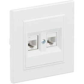 Resim İkili Data Prizi 2 Adet Cat5 Beyaz 
