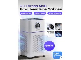 Resim Auhma ARP-003 3'ü 1 Arada Akıllı Hava Temizleme Cihazı, Sterilizasyon ve Nemlendirme Makinesi 