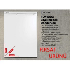 Resim Flavel FLV1003 3 Çekmeceli Derin Dondurucu 