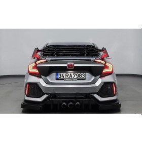 Resim Honda Civic Fc5 6 Parça Arka Flap Plastik 