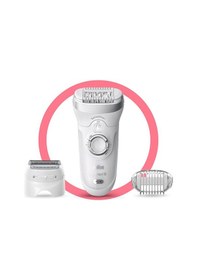 Resim Braun Silk-Epil 9 9705 SensoSmart Kablosuz Islak & Kuru 3 Ek Parçalı 2'si 1 Arada Epilatör 