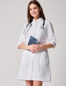 Resim Speclider 3/4 Kollu Düğmeli Medikal Bornoz 399057715 Beyaz 