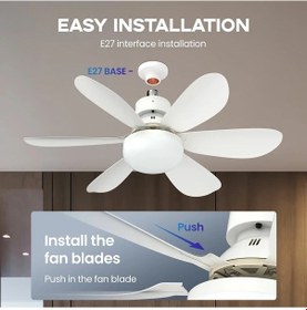 Resim Challenger Uzaktan Kumandalı 30w E27 Bağlantılı 3 Hız Ayarlı Led Işıklı Tavan Vantilatörü 