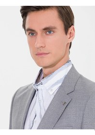 Resim Cacharel Slim Fit Takım Elbise-gri Gri 