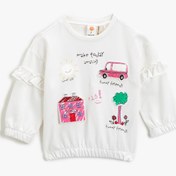 Resim Kız Bebek Volanlı Sweatshirt 