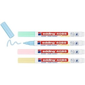 Resim Edding 4085 Sıvı Tebeşir Kalemi 4'lü Set Blister Pastel 