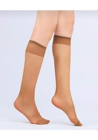 Resim 24 Adet Bronz Renk Ince Dizaltı Çorap BRONZ 