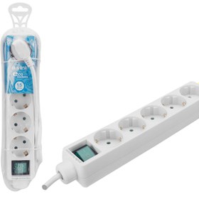 Resim S-LİNK SPG-501S 5Li Akım Korumalı Priz 1.5 Metre Anahtarlı 306 Joule Bakır 
