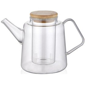 Resim The Mia Bambu Kapaklı Süzgeçli Demlik Şeffaf 