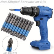 Resim Manyetik Phillips Tornavida Uç Seti - Kaymaz, Elektrikli & El Matkabı için 1/4" Altıgen Sap - PH1, PH2, PH3, PZ1, PZ2, PZ3 Uçlar Dahil 