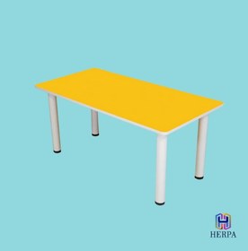 Resim Dikdörtgen Ahşap Anaokulu-Çocuk Masası 5 Farklı Renk Seçeneği - Sarı 
