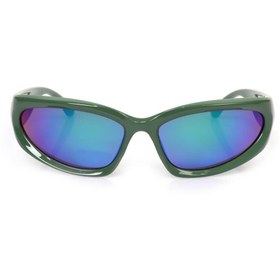 Resim Angel Eyes Aynalı Yeşil Motosiklet Gözlüğü, Yeşil Spor Koşucu UV400 Koruma Cam Unisex Gözlük 