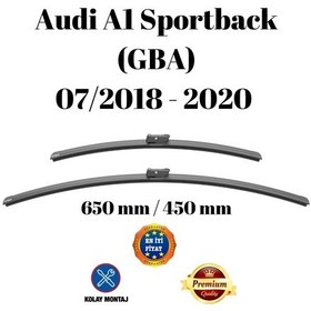 Resim Audi A1 Sportback Gb 2018 2019 2020 Uyumlu Ön Cam Muz Tipi Silecek Süpürgesi Seti 650/450mm Silbak 
