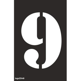 Resim İsg Tabelam 16x25cm/kompozit/9 Rakamı Boyama Şablonu Set 2 