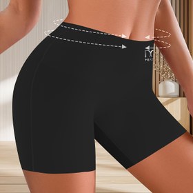 Resim 1 adet Kadınlar için Dikişsiz Yüksek Belli Boyshort Külot - Hafif, Nefes Alabilir, Hızlı Kuruyan, Görünmez, Sürtünmeye Karşı Dayanıklı İç Çamaşırı Beyaz Renkte, Sevimli İç Çamaşırı 