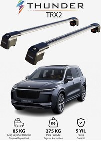 Resim Lı Xıang Auto One 2019-2022 Trx2 Thunder Carrier Kilitli Ara Atkı Taşıyıcı Tavan Barı Gri 