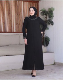 Resim İthal Petek ,dokuma Kumaş Ferace Siyah 
