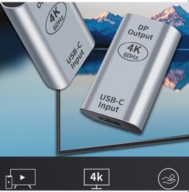 Resim Ally Usb-C Input Dp Output 4K Dönüştürücü Adaptör 60H (483426872)-Gümüş 