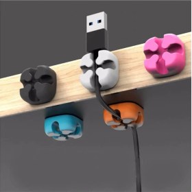 Resim Orico Cbsx Çapraz Şekilli Silikon Masaüstü Kablo Düzenleyici Mavi 5'li 