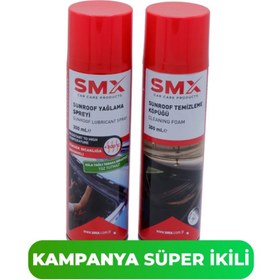 Resim SMX Sunroof Temizleme Köpüğü 300 mL + Yağlama Spreyi 300 mL. 