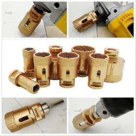 Resim Depolife Mermer Granit Fayans Beton Delme Pancı 6mm Sarı Elmas Karot Vakum Kaynaklı Elmas Karot Sondaj Ucu 