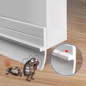 Resim 1 adet Dayanıklı PVC Kapı Altı Conta Şeridi - Rüzgar, Su & Böcek Geçirmez, Ses Yalıtımı, Kolay Kurulum, Siyah/Beyaz Cilalı Bitiş - Banyo & Oda Kapıları için İdeal, Ses Yalıtım Şeridi|Düz Kapı Contası|PVC Yapı 
