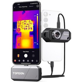 Resim Topdon Ts001 256x192 Ir Çözünürlüklü Termal Kamera Android İçin 9mm Ayarlanabilir Odaklı Lensli 