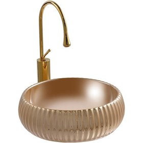Resim Lena E-4161A Tezgah Üstü Porselen Lavabo 