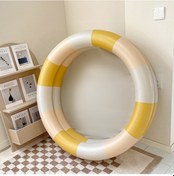 Resim Bebek Yüzme Yuvarlak Havuz Yaz Çocuk Su Oyuncakları Şişme Küvet Sarı Çizgili , Boyut:no.120 Bej 