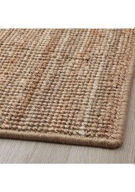 Resim Kapı Önü Paspası 60x40 Cm İkea Jüt Örgü Paspas Kaymaz Taban Natürel Naturel 