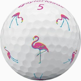 Resim TP5 pix Flamingo Golf Topu Tropikal Tasarım Premium Seri - Beyaz 
