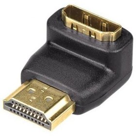 Resim HDMI L Dirsek 90 Derece Çevirici Dönüştürücü Uzatma Adaptörü 