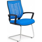 Resim Valente Mavi Fileli Misafir Koltuğu Ofis Koltuğu Mavi 