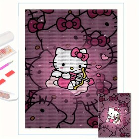 Resim 5D Elmas Boyama Kiti - Bow ve Müzik Notları ile Sevimli Kedi, Yetişkinler için Akrilik DIY Ev Dekoru, Aile, Arkadaşlar, Tatiller ve Durumlar için Mükemmel Hediye, 29.97x39.88 cm, Festiv Hediye Fikri|Oyunca Tasarım|Dayanıklı Akrilik, Kedi Dekoru için 