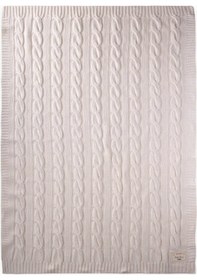 Resim Cigit Saç Örgü Triko Battaniye 80x100 Cm +/-5 Cm Naturel Natürel 