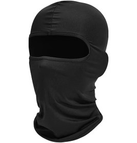 Resim Gatherco Tam Yüz Maskesi Anti-uv Nefes Alabilen Boyun Tam Maskesi Bisiklet Isıtıcı Rüzgar Geçirmez Siyah 