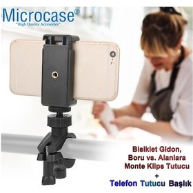 Resim Aksiyon Kameralar Için Bisiklet Gidon Klips+Telefon Tutucu Al2704 