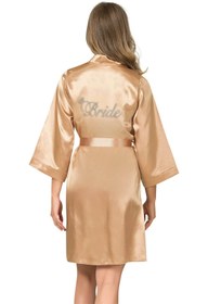 Resim Marsilyan ieg Gold Kısa Saten Bride Sabahlık ILKEL-MDGYM457 